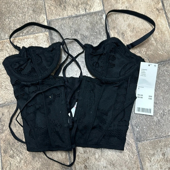 Out From Under Amour Lace Lace-Up Corset sz S - Picture 6 of 8
